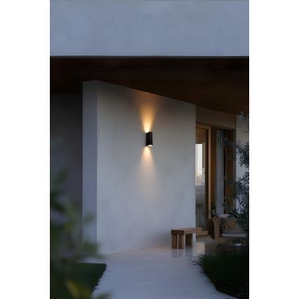 FARO 70327 - Applique murale extérieure ESTELA 2xGU10/5W/230V IP65 noire