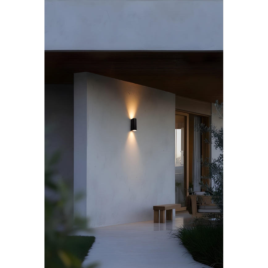 FARO 70327 - Applique murale extérieure ESTELA 2xGU10/5W/230V IP65 noire