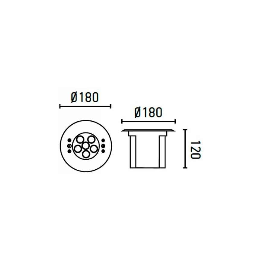 FARO 70456 - Spot encastrable LED RGB d'extérieur EDEL LED/18W/24V IP68