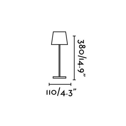 FARO 70776 - Lampe de table tactile extérieure TOC LED/2,2W/230V IP54