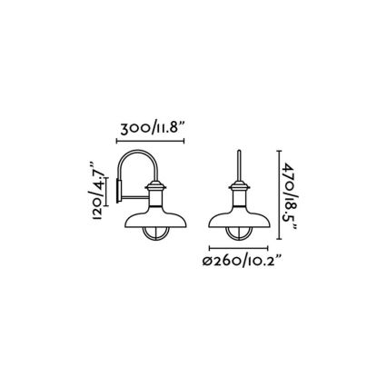 FARO 71140 - Applique murale extérieure ESTORIL 1xE27/60W/230V