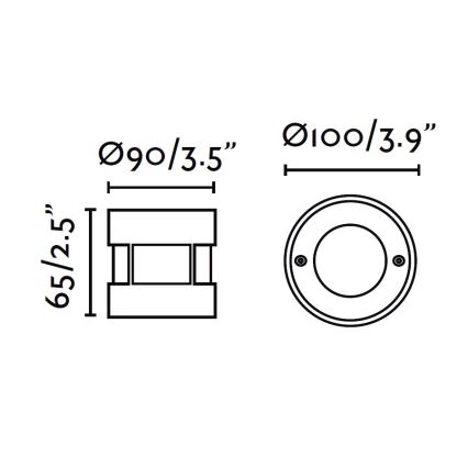 FARO 71498 - Spot LED extérieur encastrable dans sol LED/3W/100-240V IP67 rond