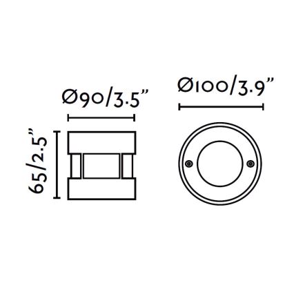 FARO 71498 - Spot LED extérieur encastrable dans sol LED/3W/100-240V IP67 rond