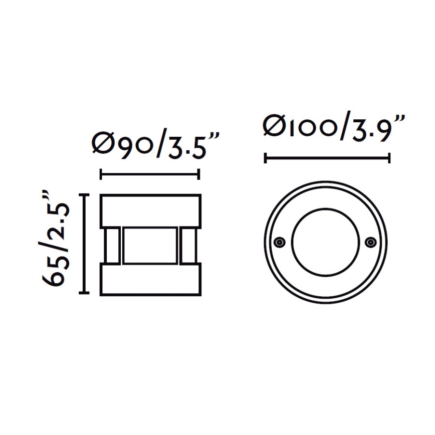 FARO 71498 - Spot LED extérieur encastrable dans sol LED/3W/100-240V IP67 rond