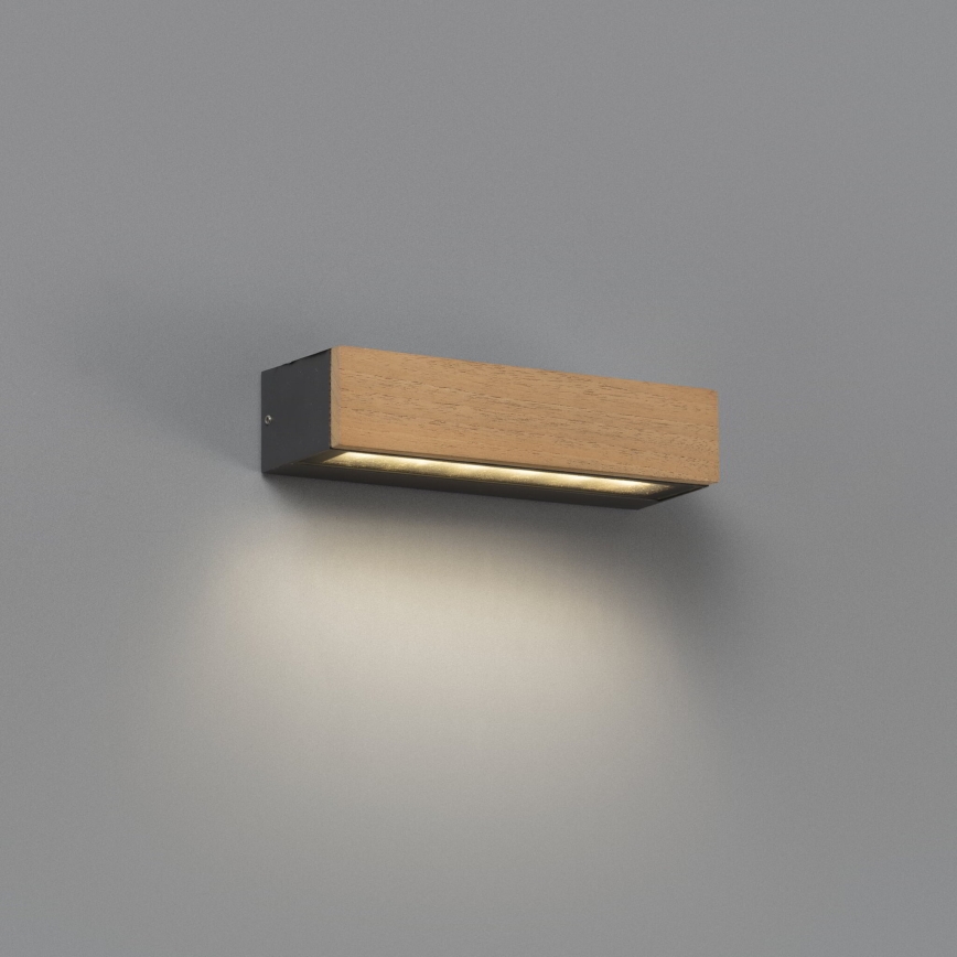FARO 71898 - Applique murale LED d'extérieur LAKO LED/8W/230V IP65 noir/bois