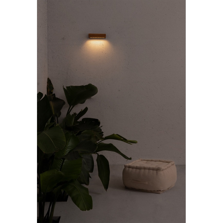 FARO 71898 - Applique murale LED d'extérieur LAKO LED/8W/230V IP65 noir/bois