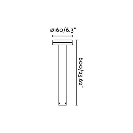 FARO 71948 - Lampe extérieure ESPOT LED/9W/230V 2200/2700/3200/4000K IK07 IP65 60 cm anthracite