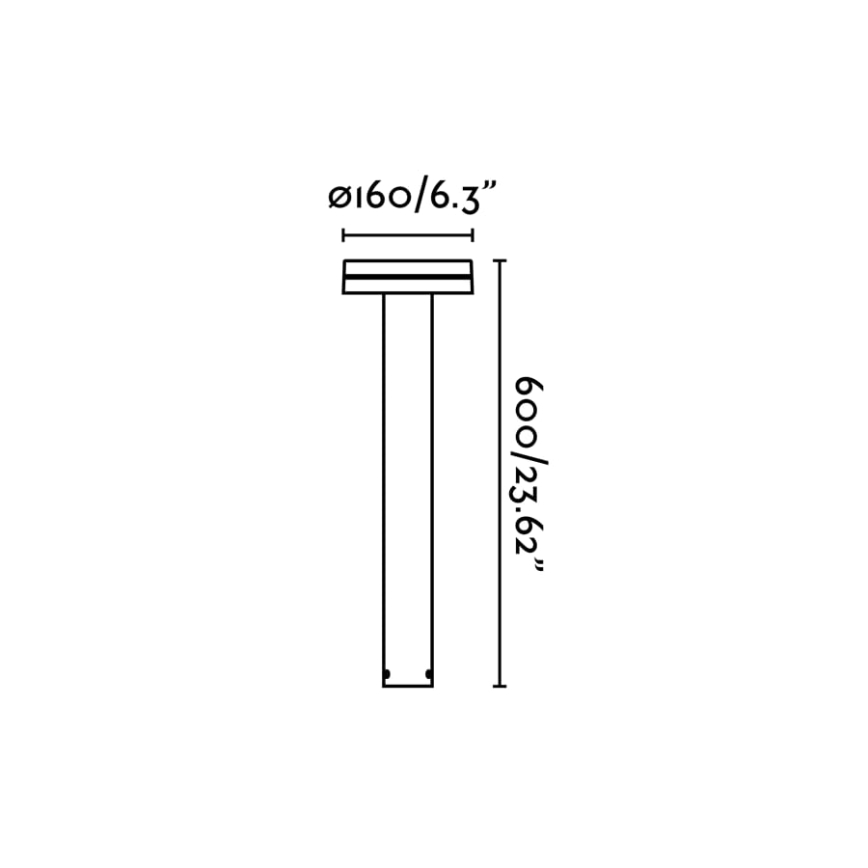 FARO 71948 - Lampe extérieure ESPOT LED/9W/230V 2200/2700/3200/4000K IK07 IP65 60 cm anthracite