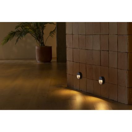 FARO 71960 - Applique LED pour escalier DUNE LED/3W/230V 2200/2700/3200/4000K IP65 anthracite ronde