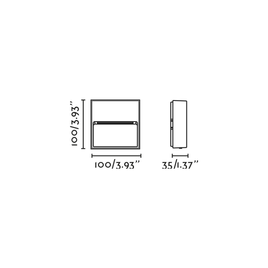 FARO 71965 - DUNE luminaire d'escalier LED/3W/230V 2200/2700/3200/4000K IP65 marron carré