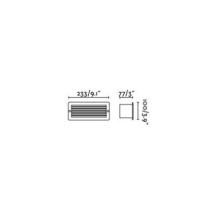 FARO 72095 - Spot LED d'extérieur à encastrer STRIPE-1 LED/5W/230V IP54