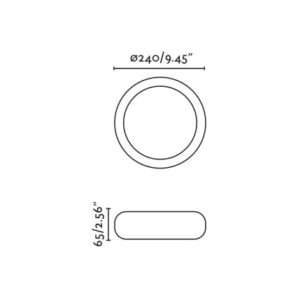 FARO 72352 - Plafonnier LED salle de bain ANGA LED/18W/230V IP44