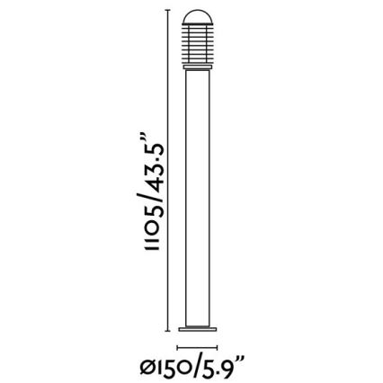 FARO 73460 - Lampe d'extérieur VERNO-G 1xE27/60W/230V IP44