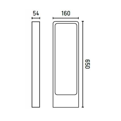 FARO 75520 - Lampadaire LED extérieur DAS LED/5W/230V IP54