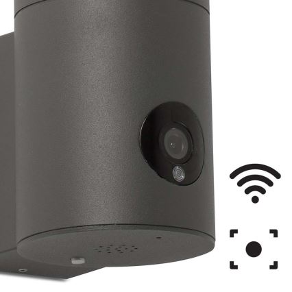 FARO 75701 - Applique murale LED extérieur avec caméra ORWEL LED/9W/230V IP54