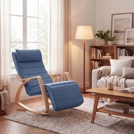 Fauteuil à bascule RESTLY bleu