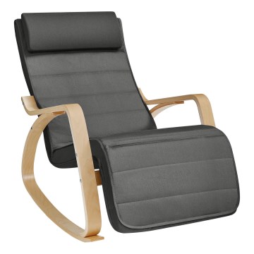 Fauteuil à bascule RESTLY gris anthracite