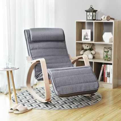 Fauteuil à bascule RESTLY gris