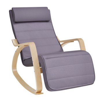 Fauteuil à bascule RESTLY gris/violet
