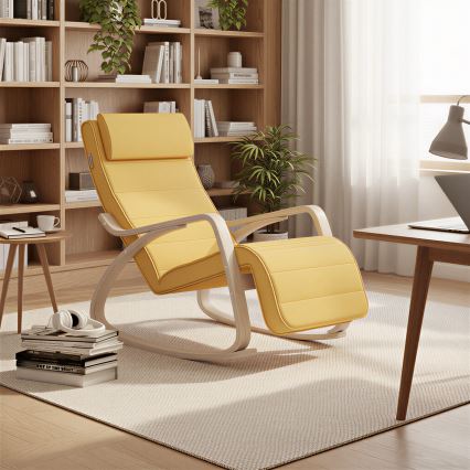 Fauteuil à bascule RESTLY jaune