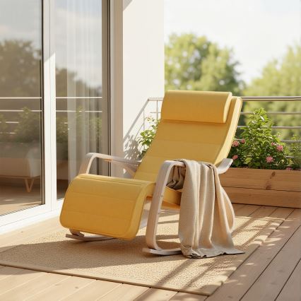 Fauteuil à bascule RESTLY jaune