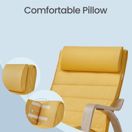 Fauteuil à bascule RESTLY jaune