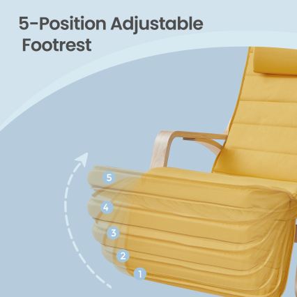 Fauteuil à bascule RESTLY jaune