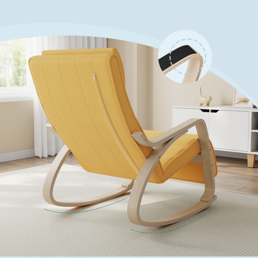 Fauteuil à bascule RESTLY jaune