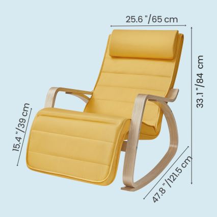 Fauteuil à bascule RESTLY jaune