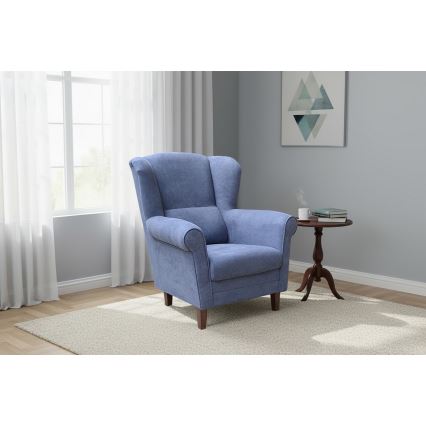 Fauteuil à oreilles GALA bleu