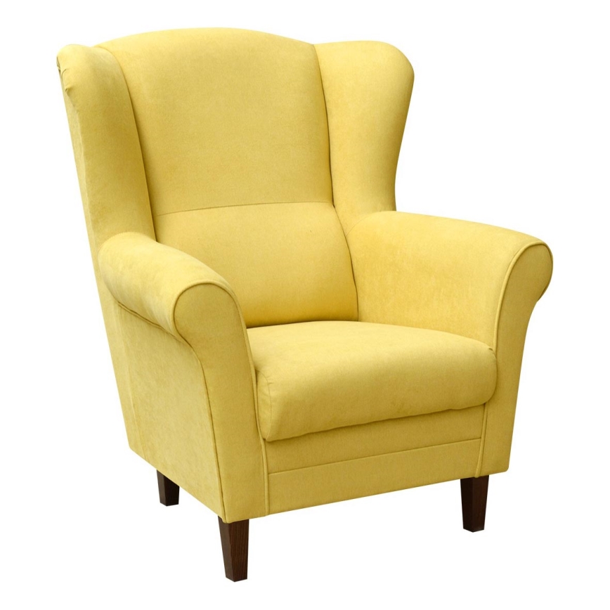 Fauteuil à oreilles GALA jaune