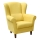 Fauteuil à oreilles GALA jaune