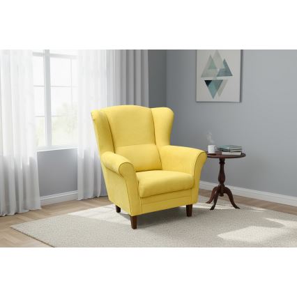 Fauteuil à oreilles GALA jaune