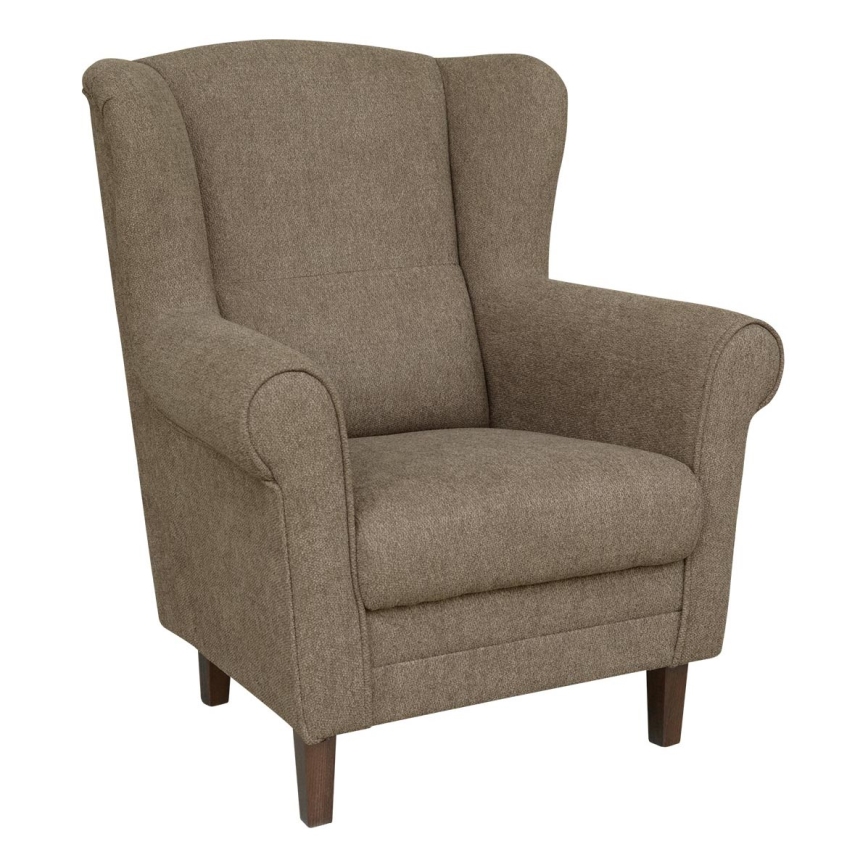 Fauteuil à oreilles GALA marron
