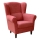 Fauteuil à oreilles GALA rouge