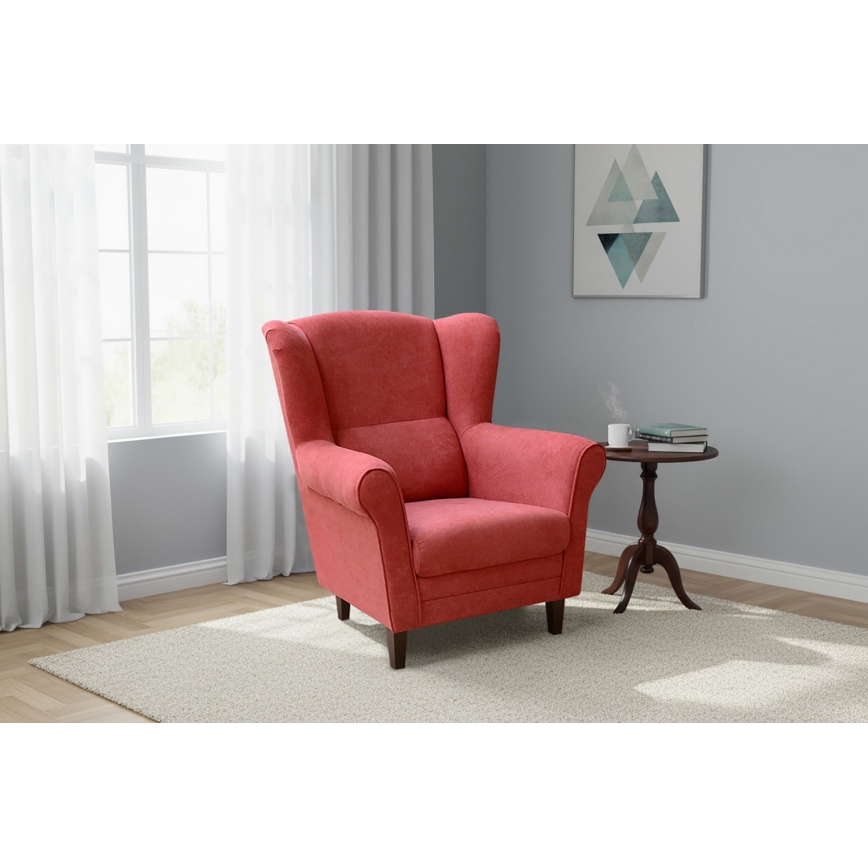 Fauteuil à oreilles GALA rouge