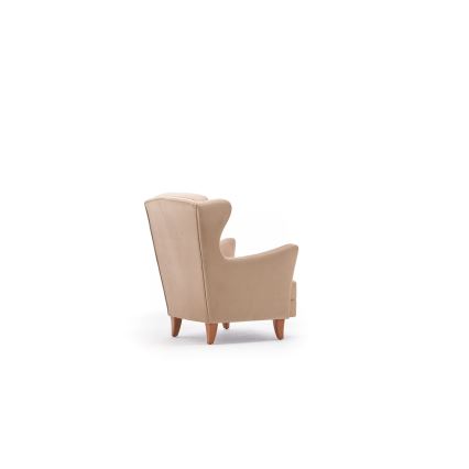 Fauteuil à oreilles NUPI crème
