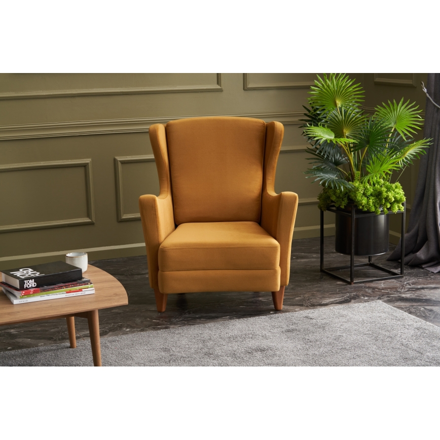 Fauteuil à oreilles NUPI jaune