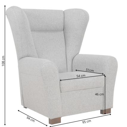 Fauteuil à oreilles VIVA bleu