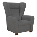 Fauteuil à oreilles VIVA gris foncé