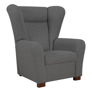 Fauteuil à oreilles VIVA gris foncé