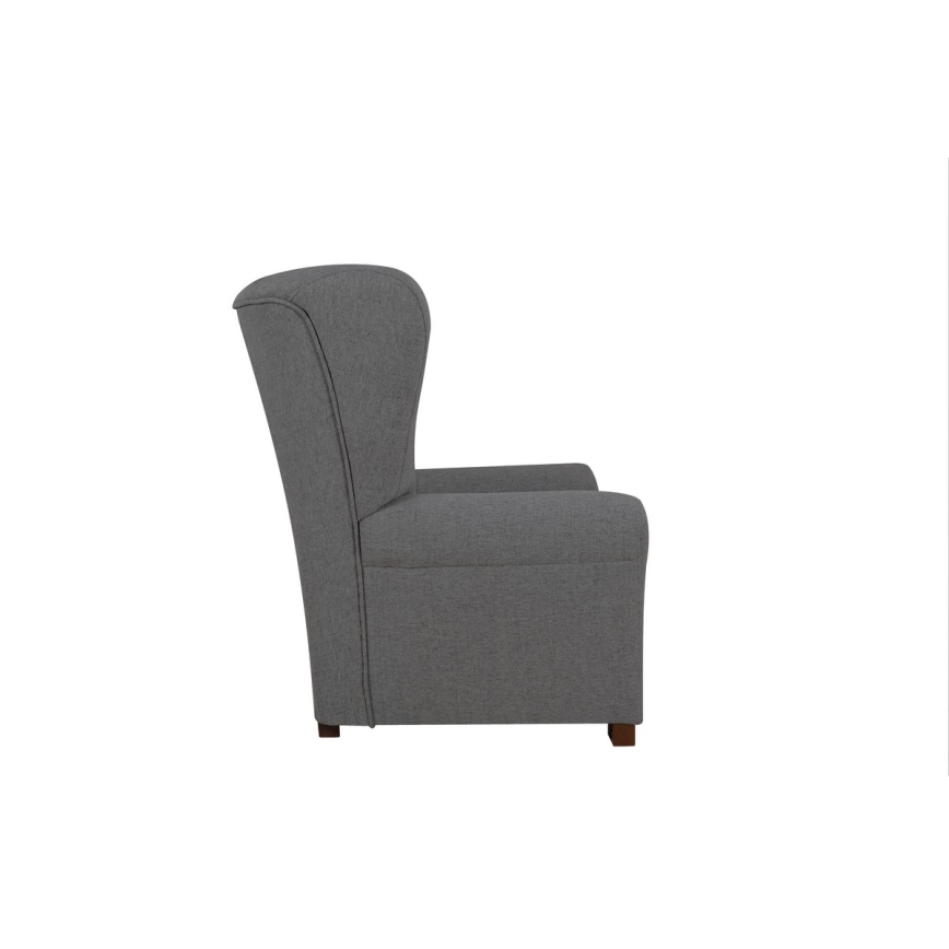 Fauteuil à oreilles VIVA gris foncé