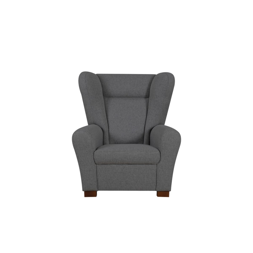 Fauteuil à oreilles VIVA gris foncé