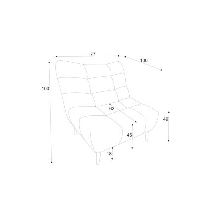 Fauteuil ALBA gris