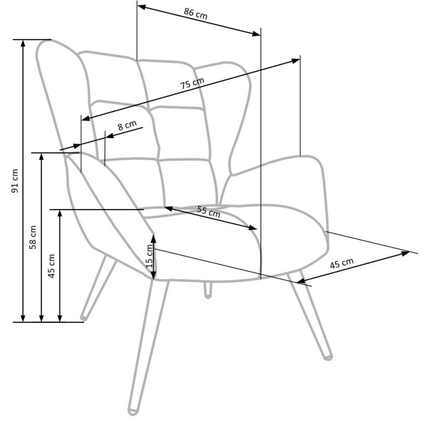 Fauteuil CHATEU jaune