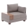 Fauteuil d'angle TULA beige, côté droit