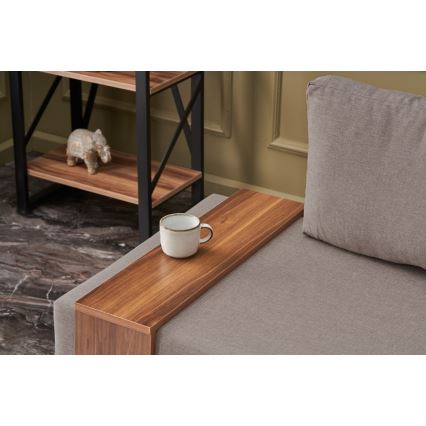 Fauteuil d'angle TULA beige, côté droit