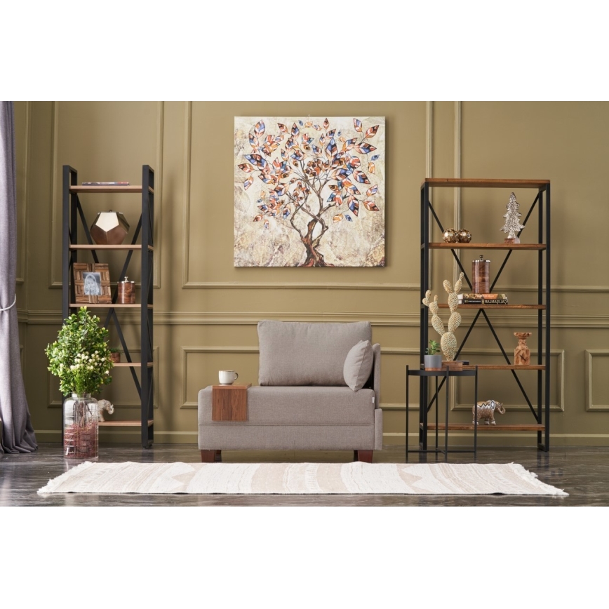 Fauteuil d'angle TULA beige, côté droit