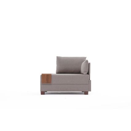 Fauteuil d'angle TULA beige, côté droit