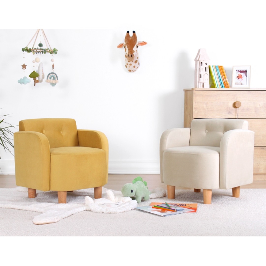 Fauteuil enfant DORY, coloris crème